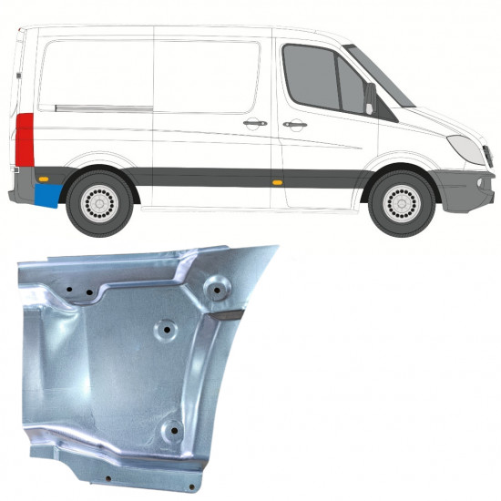 Bagskærm reparationspanel til Mercedes Sprinter 2006-2018 / SWB / Højre 11049