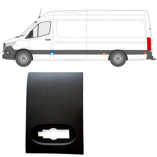 Sideliste til B-stolpe Ducato til Mercedes Sprinter 2018- / Venstre 12929