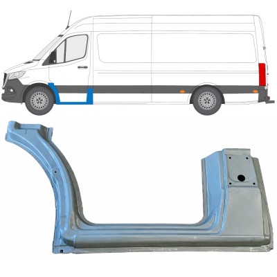 Reparationsplade til dørpanel og forskærm til Mercedes Sprinter 2018- / Venstre 17091