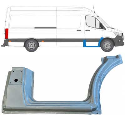 Reparationsplade til dørpanel og forskærm til Mercedes Sprinter 2018- / Højre 17090