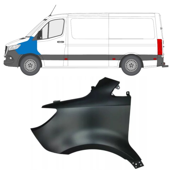 Forskærm til Mercedes Sprinter 2018- / Venstre 14940