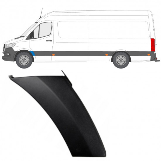 Skærmforøger foran til Mercedes Sprinter 2018- / Venstre 12931