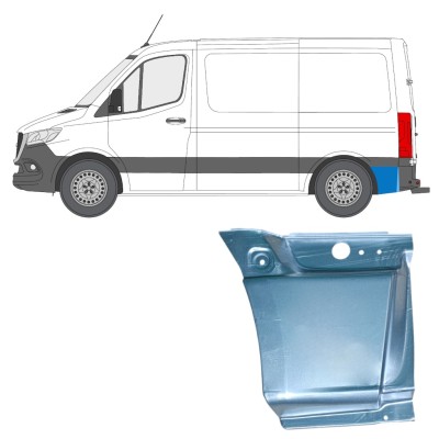 Nederste del af bagerste skærm bag hjulet til Mercedes Sprinter 2018- / Venstre 14546