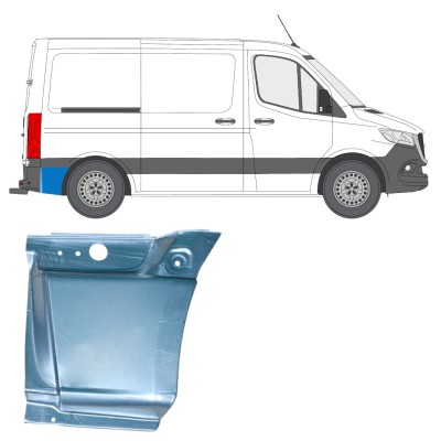 Nederste del af bagerste skærm bag hjulet til Mercedes Sprinter 2018- / Højre 14545