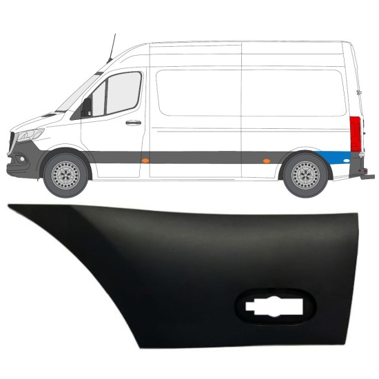 Pynteliste til bagskærm til Mercedes Sprinter 2018- / Venstre 12937