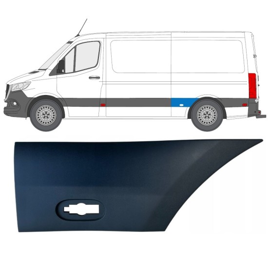 Pynteliste til bagskærm til Mercedes Sprinter 2018- / Venstre 16651