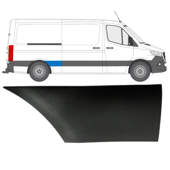Pynteliste til bagskærm til Mercedes Sprinter 2018- / Højre 16648