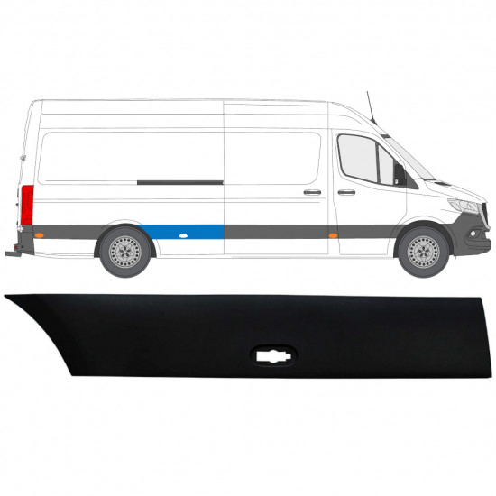 Pynteliste til bagskærm til Mercedes Sprinter 2018- / Højre 12934