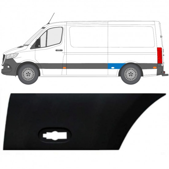 Pynteliste til bagskærm til Mercedes Sprinter 2018- / Venstre 12937