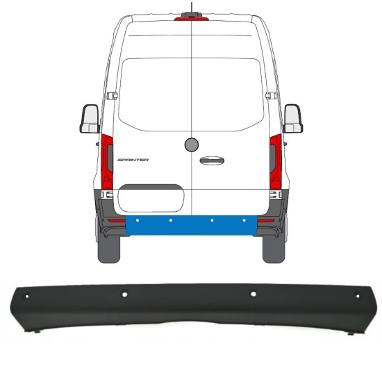 Bagkofanger med PDC til Mercedes Sprinter 2018- 14969 Bagkofanger med PDC til Mercedes Sprinter 2018- 14969
