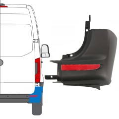 Bageste stødfangerhjørne med reflekslampe til Mercedes Sprinter 2018- / Højre / Sæt 14949