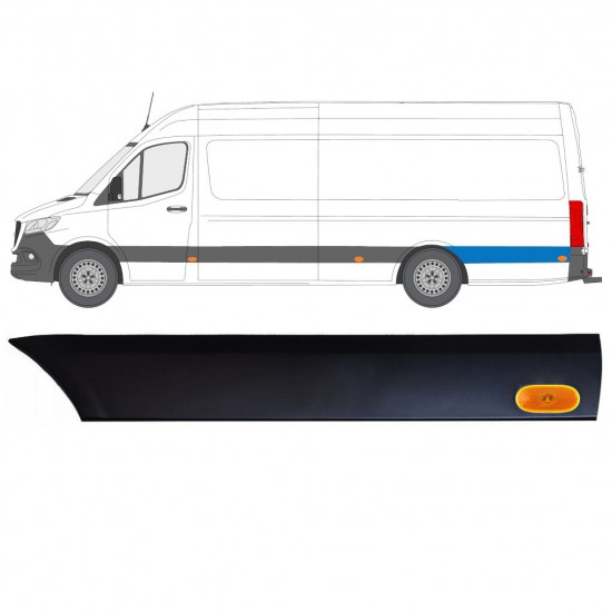Stødliste til bagskærm med lampe til Mercedes Sprinter 2018- / Venstre / Sæt 12971