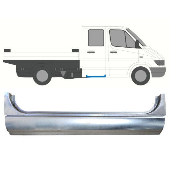 Reparationsplade til bagerste dørpanel til Mercedes Sprinter 1995-2006 / Venstre = Højre (symmetrisk) 16385