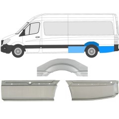 Bagskærm reparationspanel til Mercedes Sprinter 2006-2018 / Venstre / Sæt 8718