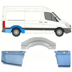 Bagskærm reparationspanel til Mercedes Sprinter 2006-2018 / Højre / Sæt 8715