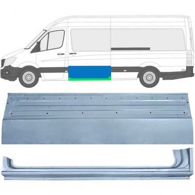 MERCEDES SPRINTER 2006- SKYDEDØRE PANEL + DØRPANEL / SÆT / VENSTRE