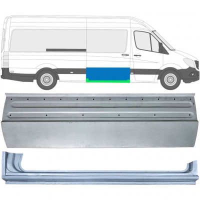 MERCEDES SPRINTER 2006- SKYDEDØRE PANEL + DØRPANEL / SÆT / HØJRE