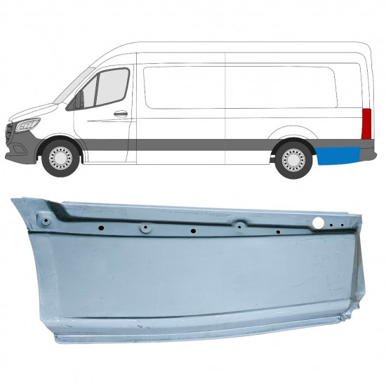 Bagskærm reparationspanel til Mercedes Sprinter 2018- / Venstre 12975