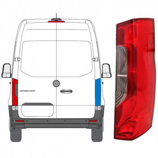 Baglygte til Mercedes Sprinter 2018- / Højre 12923