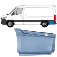 Nederste del af bagerste skærm bag hjulet til Mercedes Sprinter 2018- / SWB / MWB / Standard / Venstre 8188