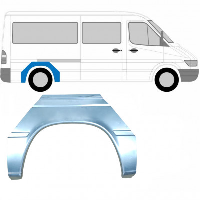 Bagskærm reparationspanel til Mercedes Sprinter 1995-2006 / Venstre = Højre (symmetrisk) 8558