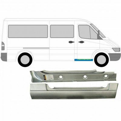 MERCEDES SPRINTER 1995-2006 FRONT REPARATIONSDEL TIL DØRPANEL INDRE + YDRE PANEL / SÆT / HØJRE