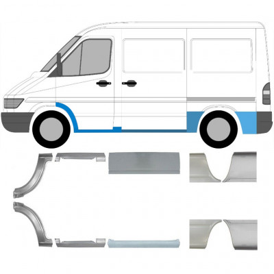 MERCEDES SPRINTER 1995-2006 KORT AKSELAFSTAND MONTERINGSDELE / SÆT 10