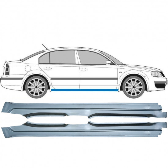 Dørpanel reparationsplade til Skoda Superb 2001-2008 / Venstre+Højre / Sæt 9414