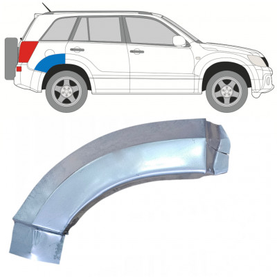 Reparationspanel til bagskærm bageste del til Suzuki Grand Vitara 2005-2012 / Højre 7848