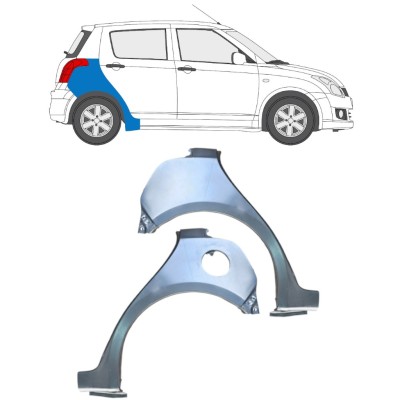 Bagskærm reparationspanel til Suzuki Swift 2005-2010 / Venstre+Højre / Sæt 16258