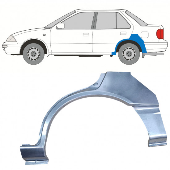 Bagskærm reparationspanel til Suzuki Swift 1988-2004 / Venstre / SEDAN 12768