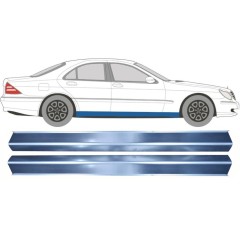 Dørpanel reparationsplade til Mercedes S-Class W220 1998-2005 / Venstre = Højre (symmetrisk) / Sæt 10487