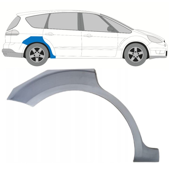 Bagskærm reparationspanel til Ford S-MAX 2006-2015 / Højre 15172
