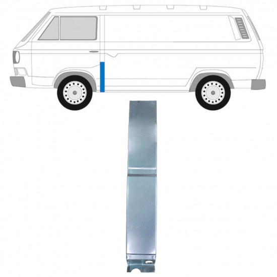 Reparationsplade til stolpe til VW Transporter T3 1979-1992 / Venstre 11626