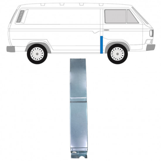 Reparationsplade til stolpe til VW Transporter T3 1979-1992 / Højre 11625