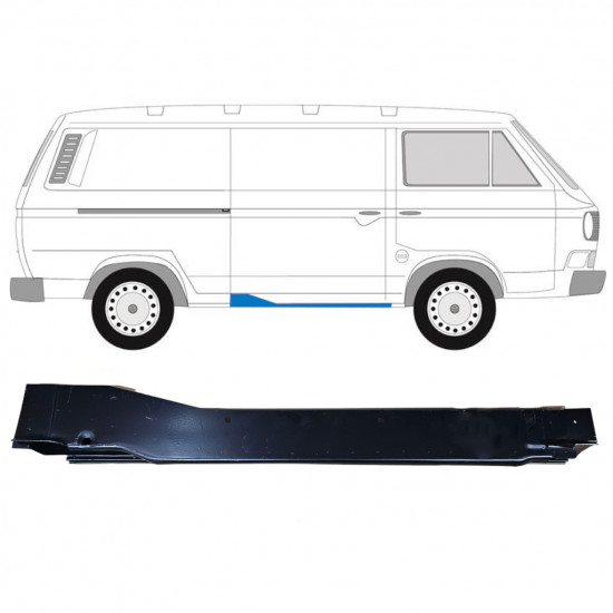 Skydedør føringsskinne til VW Transporter T3 1979-1992 / Højre 11636