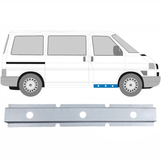 Reparationsdel til forreste dørtrin indvendig til Volkswagen Transporter T4 1990-2003 / Venstre = Højre (symmetrisk) 17273