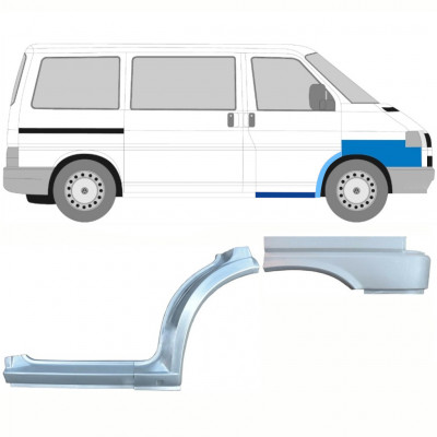 Dørpanel + forreste hjulkasse + forskærm til VW Transporter T4 1990- / Højre / Sæt 10039