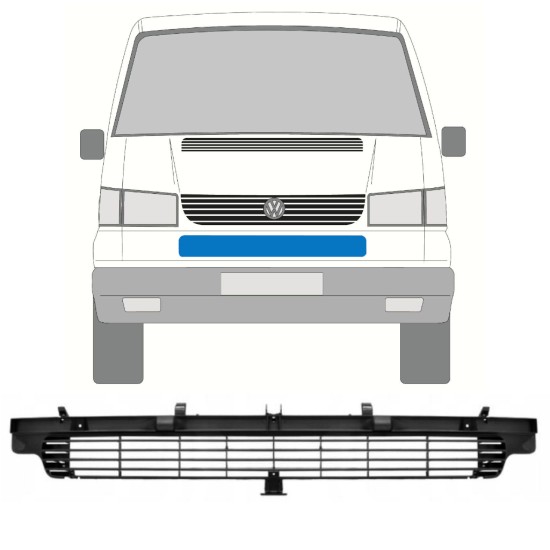 Nedre grill til Volkswagen Transporter T4 1996-2003 16237