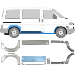 Reparationspanel til dørpanel forskærm og bagskærm til Volkswagen Transporter T4 1990-2003 / Sæt 5983
