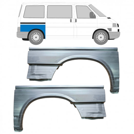 Bagskærm reparationspanel til VW Transporter T4 1990-2003 / SWB / Venstre+Højre / Sæt 9600