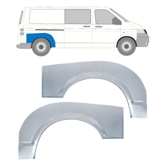 Bagskærm reparationspanel til Volkswagen Transporter T5 2003-2015 / Venstre+Højre / Sæt 16372