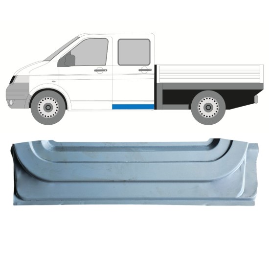 Reparationsplade til bagdør indvendig til Volkswagen Transporter T5 2003-2015 / Venstre 16868