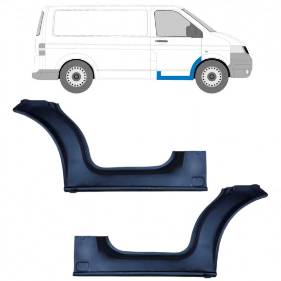 Reparationsdel til forreste dørtrin til VW Transporter T5 2003-2015 / Venstre+Højre / Sæt 9457