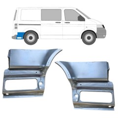 Nederste del af bagerste skærm bag hjulet til Volkswagen Transporter T5 2003-2015 / Venstre+Højre / Sæt 16264