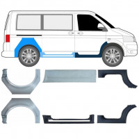 Dørpanel og bagskærm reparationspanel til Volkswagen Transporter T5 2003- / SWB / Sæt 11534