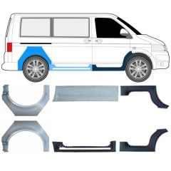 Dørpanel og bagskærm reparationspanel til Volkswagen Transporter T5 2003-2015 / Sæt 11534