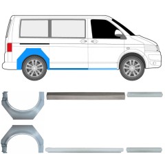 Dørpanel og bagskærm reparationspanel til Volkswagen Transporter T5 2003-2015 / Sæt 11535