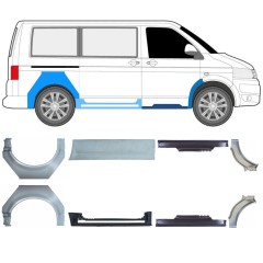 Dørpanel og bagskærm reparationspanel til Volkswagen Transporter T5 2003-2015 / Sæt 11533