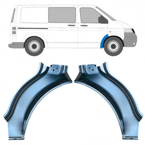 Skærmkant reparationsplade til Volkswagen Transporter T5 2003-2009 / Sæt 12023